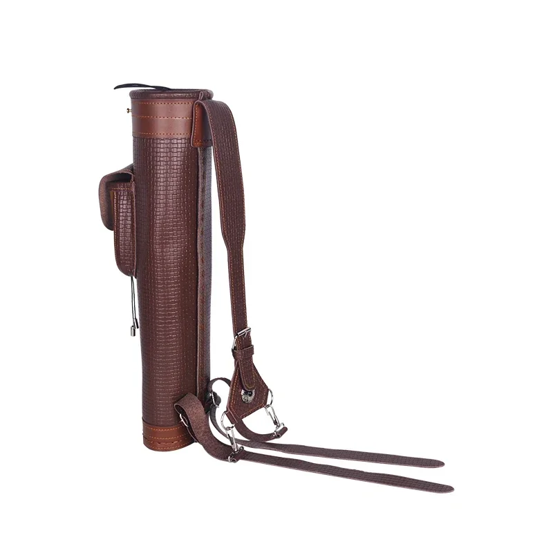 Портативный задний подвесной коричневый лук из воловьей кожи охотничий колчан