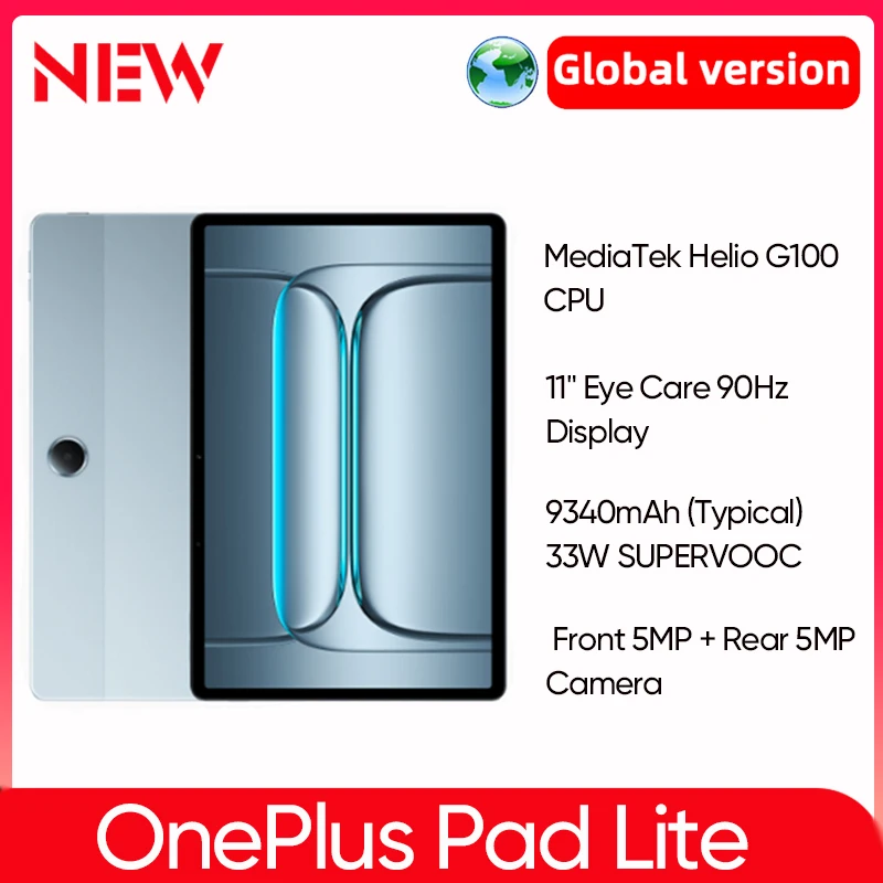 Фото Новинка: Планшет OnePlus Pad Lite Global Version, 11-дюймовый экран с защитой зрения, 90 Гц, четыре динамика, аккумулятор 9340 мАч, Bluetooth 5.4 №1