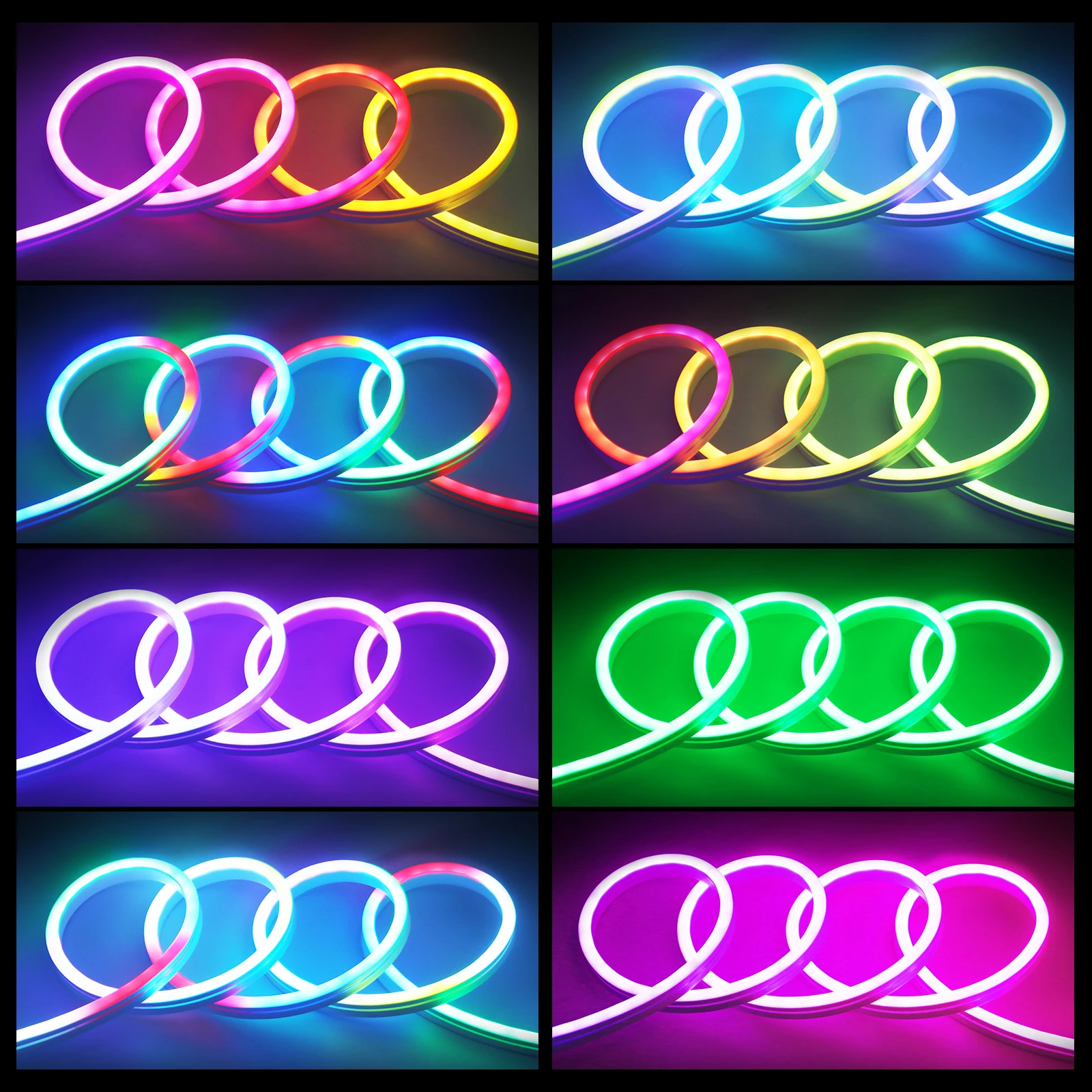 DC24V WS2811 RGB Неоновая световая вывеска 5 м 7 10 RGBIC Красочная светодиодная лента