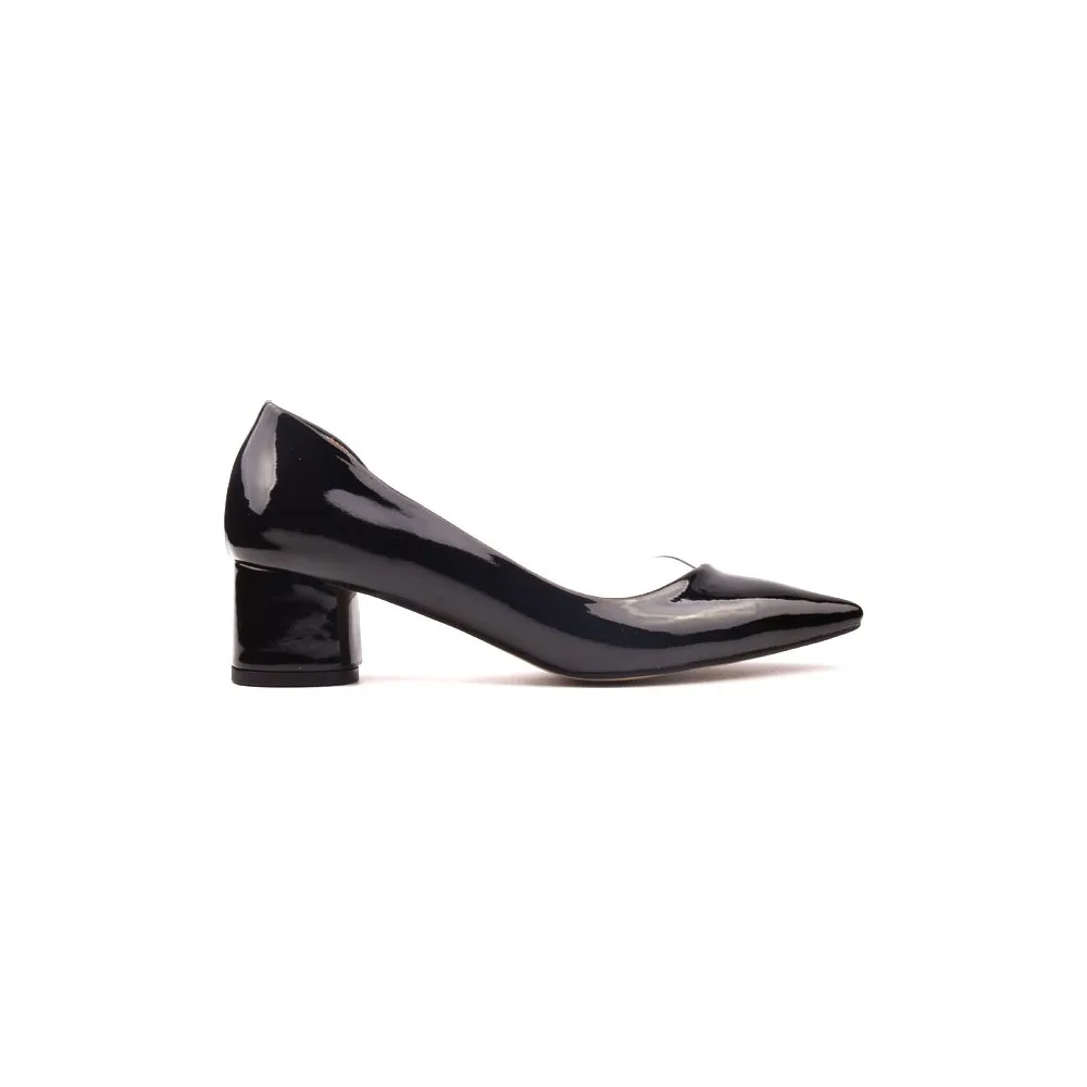 

Dorlie Black Patent Leather Low-Heeled Women 'S Shoes