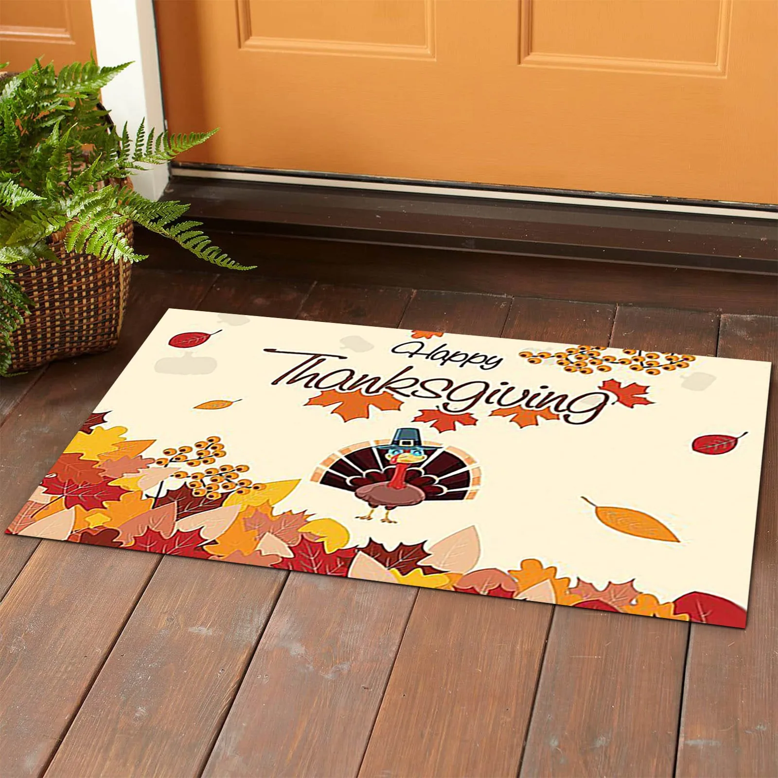 

Thanksgiving Day Decorative Door Mat Bathroom Living Room Welcome Floor Mat