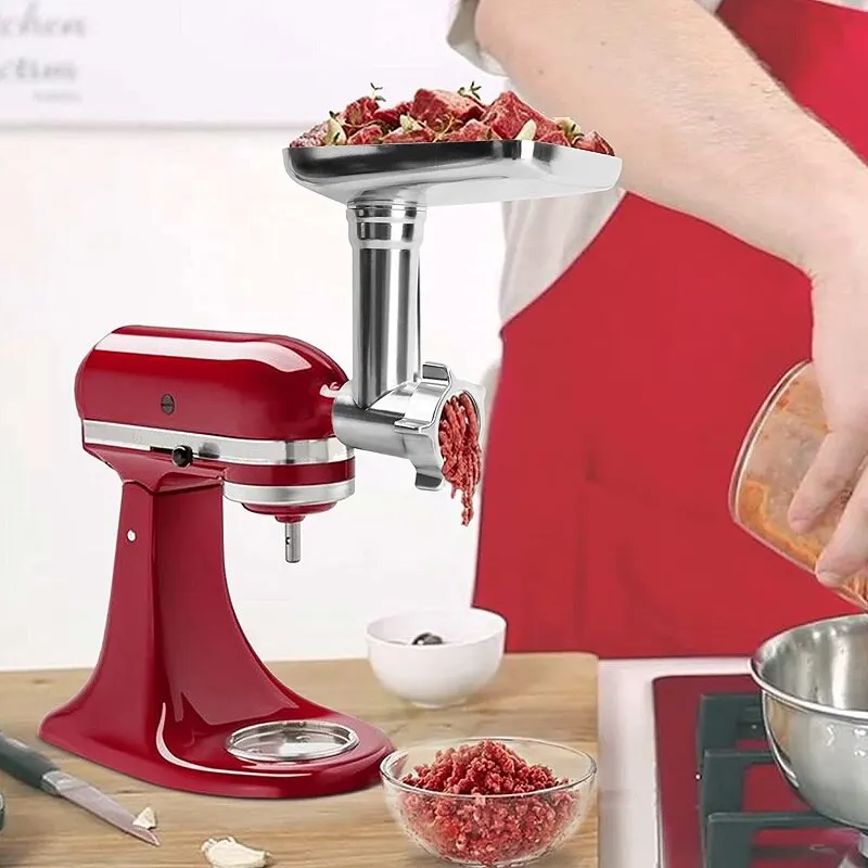 

Food Grinder Attachment Slicer and Shredder Sausage stuffing Meat Stuffer For KitchenAid Stand Mixer Accessories DropShipping