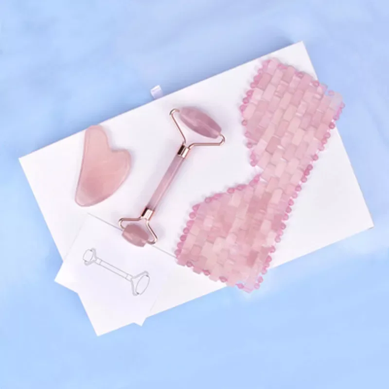 

Rose Quartz Eye Mask Massager Natural Jade Eye Mask Stone Sleep Mask Face Massager Sleeping Eye Mask For Eye Relax Eye Care Tool