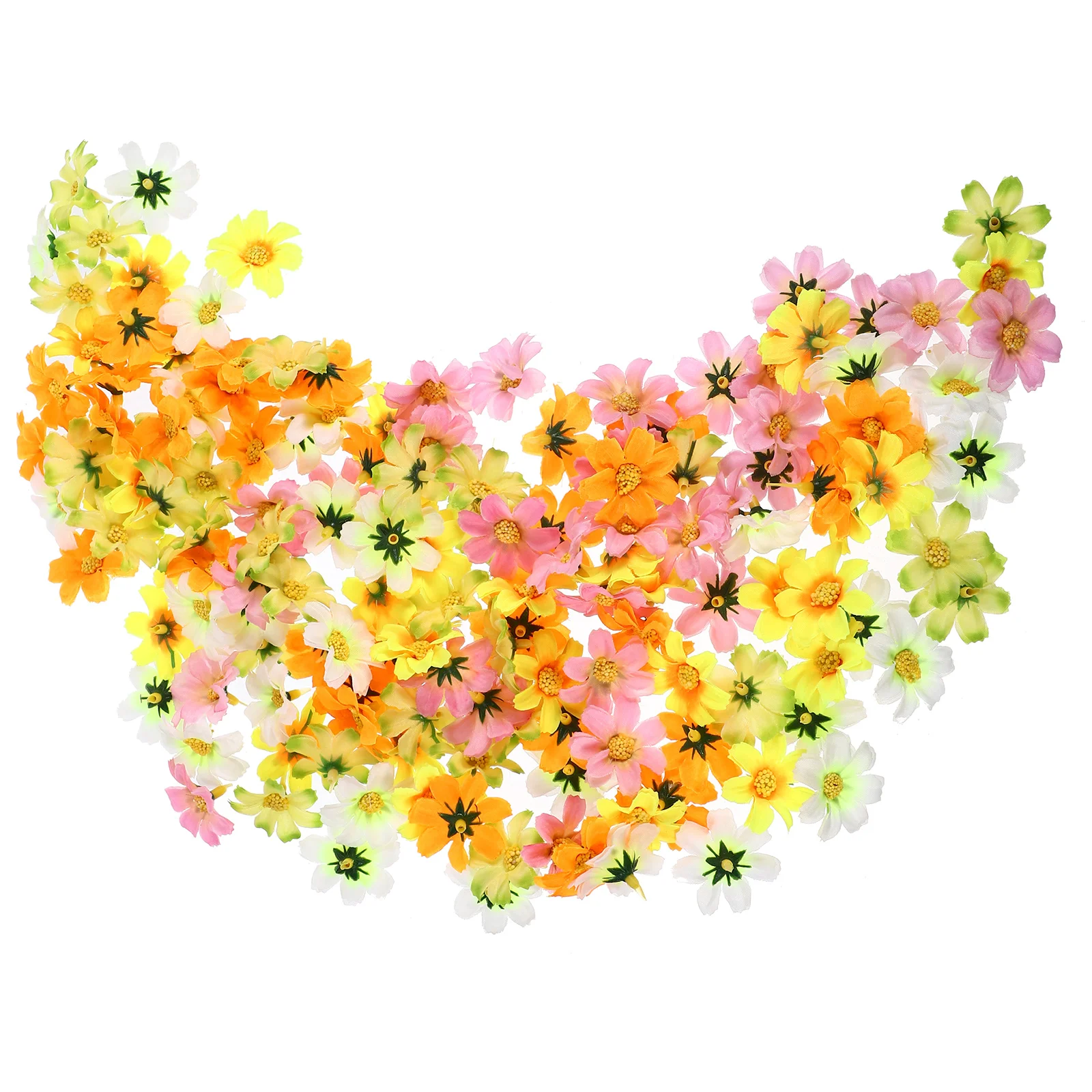 

150pcs Artificial Flowers Daisy Flower Heads Colourful Flowers Heads Decoration for Wedding