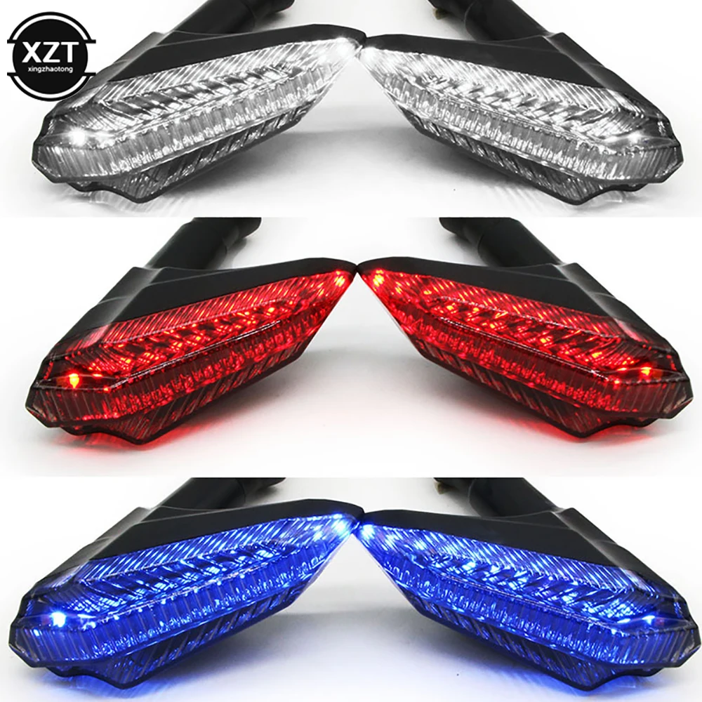 

2pcs Universal Motorcycle LED Turn Signal Electric Vehicle Warning Light Water Turn Direction Tight Corner Light Direction Light