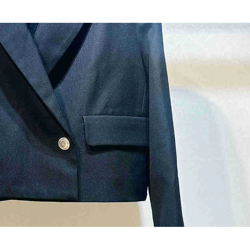

2023 Early Autumn New One Button Simple Loose Short Coat / Skirt Women