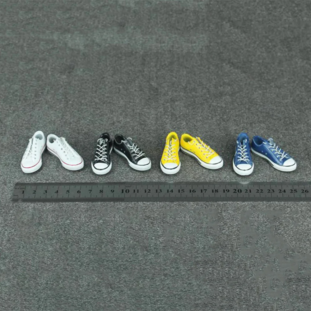 

4 Color ZYTOYS 1/6 Men Low-up Canvas Shoes Multicolor Hand-made Lace-up Male Sneakers Fit 12 inches Action Figures Soldier Dolls