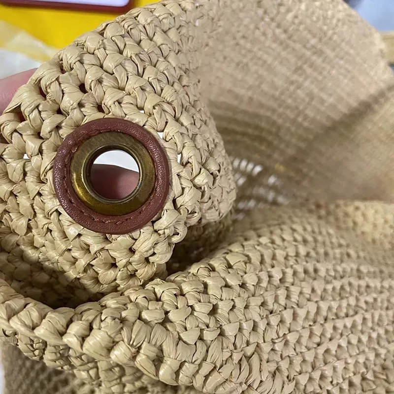 Роскошная соломенная сумка ручной работы для женщин Высококачественная