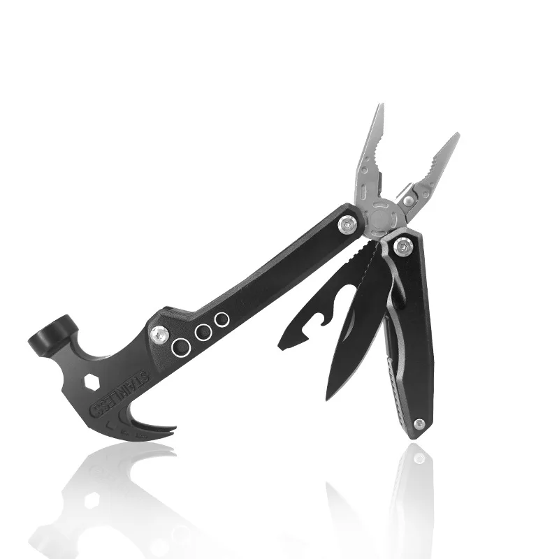 

black multi-function claw hammer multi-function pliers multi-purpose folding tool pliers suitable for camping DIY best gift