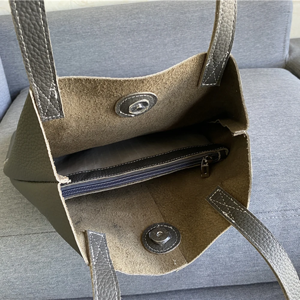 Сумка-тоут женская из мягкой натуральной кожи большая Студенческая