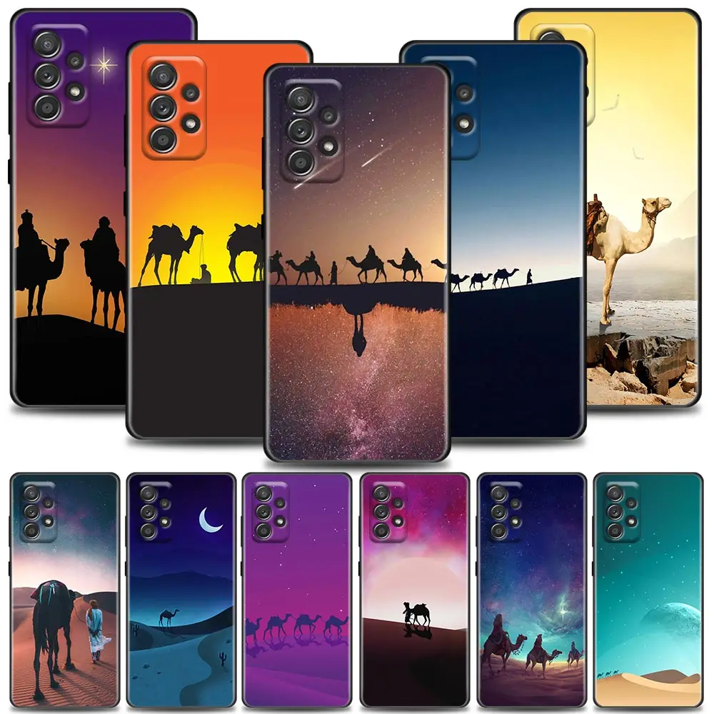 

Camel Desert Star Sky Sun Moon Coque Funda Case for Samsung A01 A02 A03s A11 A12 A13 A21 A22 A31 A32 A41 A42 A51 4G 5G Case Capa