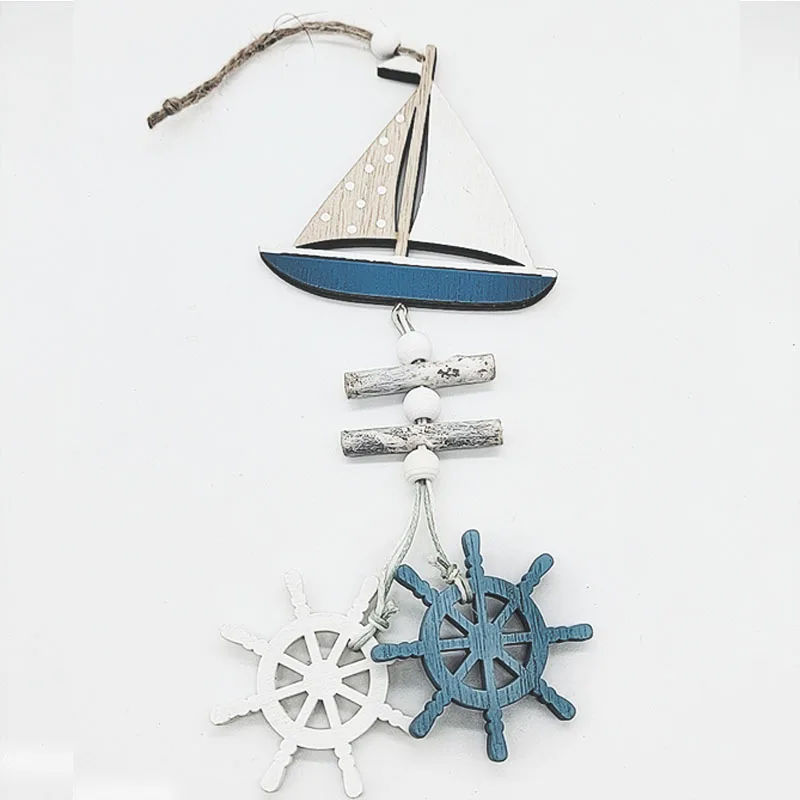 

New Ocean Series Wind Wooden Crafts Pendant Creative Gifts Ocean Small Fish Home Decorations