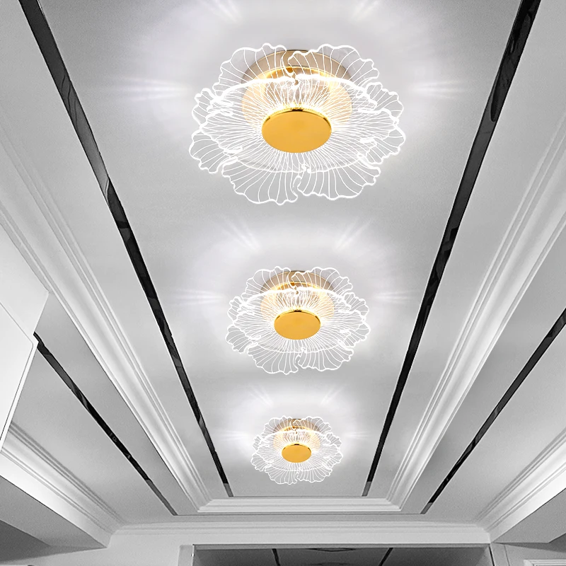 

Creative Surface Mounted Hallway Ceiling Lamps Acylic Lampshade 12W 3 Color Temperature Embedded Light for Corridor Aisle Stair