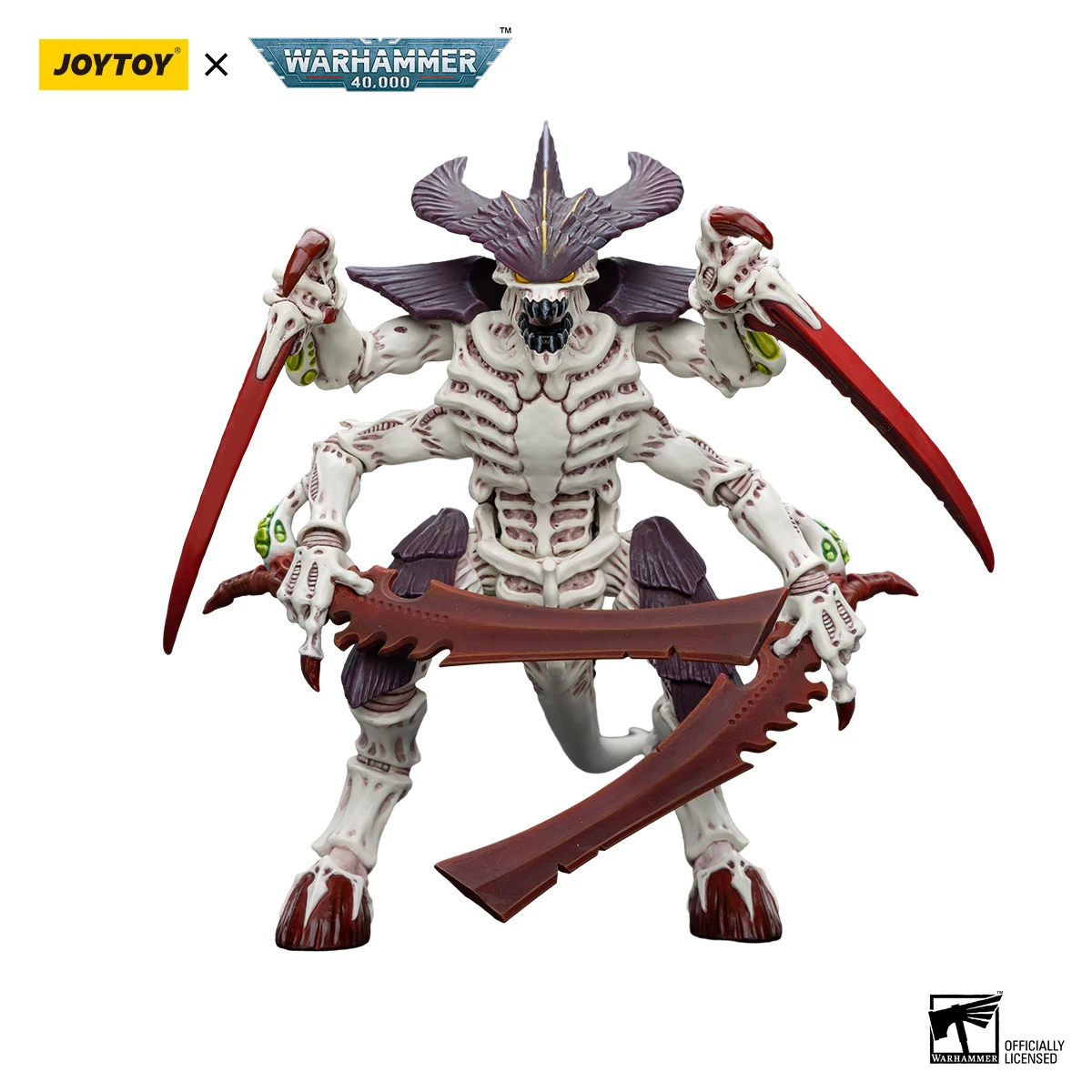 Фото JOYTOY Warhammer 40k 1/18 Фигурки Tyranids Улей Флот Левиафан Тиранид Воин с костяными словами №3