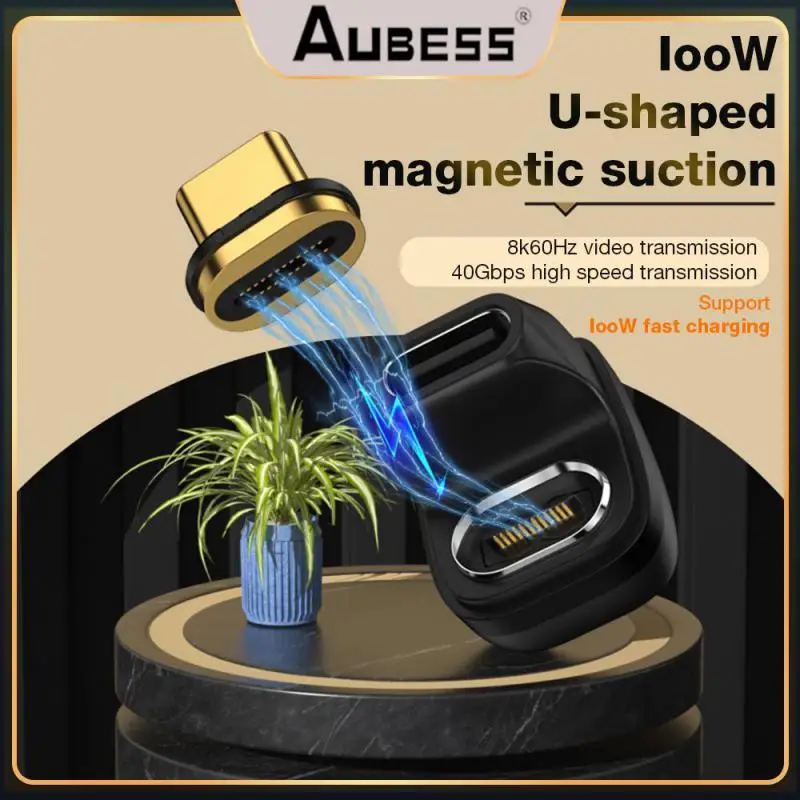 

Fast Charging Charging Adapters 8k@60hz Data Sync Converter Multifunctional For Laptop Tablet Phone 100w Type-c U-shape Adapter