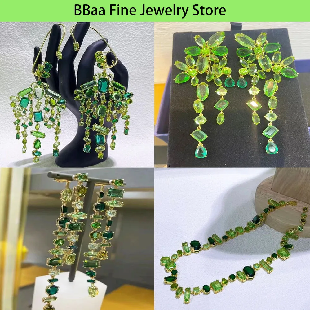 Коллекция конфет зеленое ожерелье женские серьги браслет кольцо очаровательный