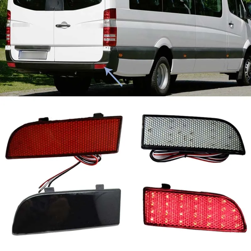 

1 Pair LED Tail For Mercedes Benz Dodge Sprinter W906 2006-2016 Brake Lamp Rear Bumper Reflector Light Car Accessories black