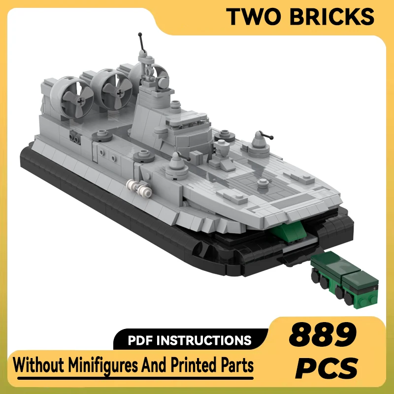 

Строительные блоки Moc, военный поурник, ховеркрафт, технические блоки, сборка «сделай сам», строительные игрушки для детей, праздничные подарки