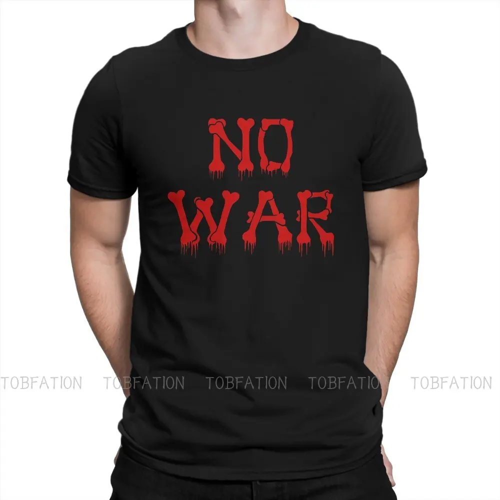 

Red Hip Hop TShirt No War Style Tops Comfortable T Shirt Men Short Sleeve Unique Gift Clothes