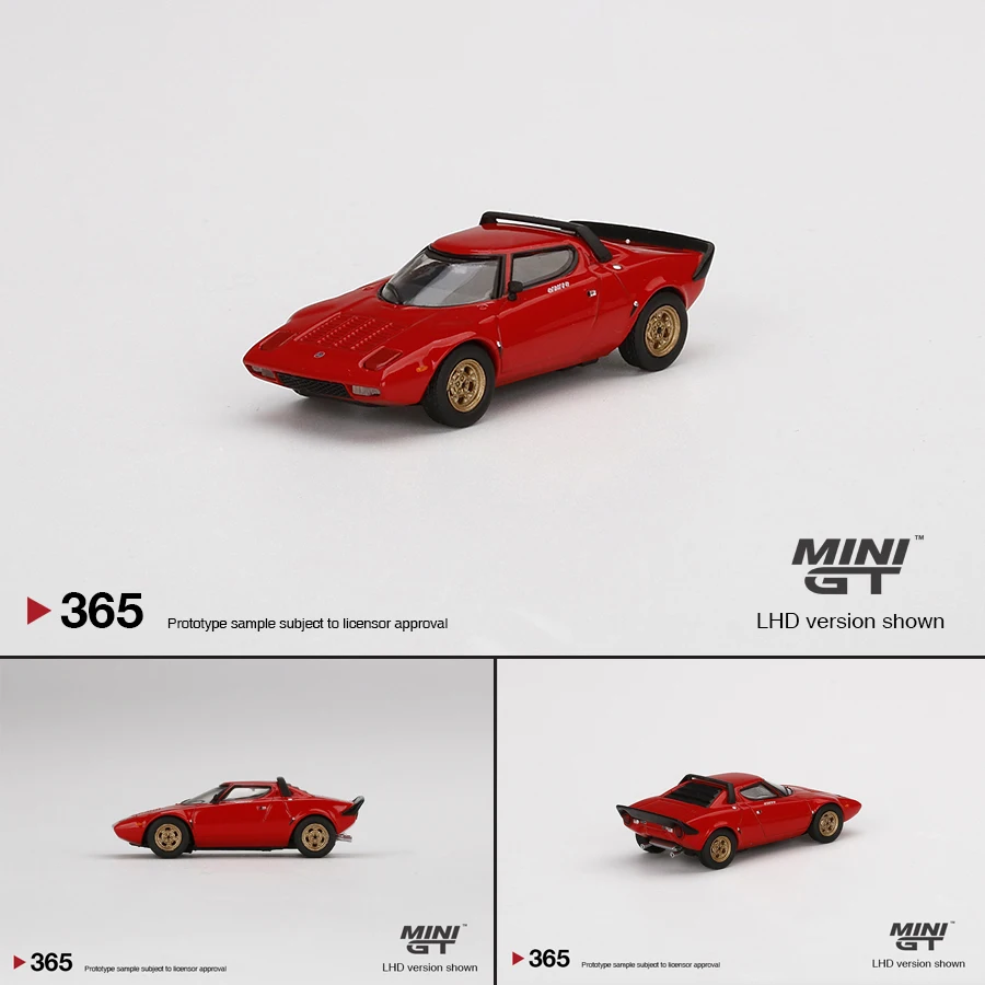 

Pre-Order MINI GT 1:64 Lancia Stratos HF Stradale Rosso Arancio Alloy Model Car #365 LHD