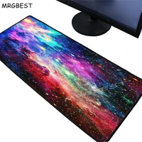 mrgbest colorful cloud starry mousepad large computer black lcok edge mouse pad 90x4080x30cm carpet keyboard desk mat for csgo