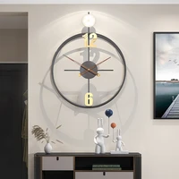 large wall clock nordic metal watches wall living room decoration metal wall clock home decor creative silnet reloj de pared