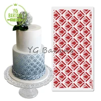 dorica diamond design diy pastry template plastic lace side cake stencil for wedding cake decorating tools kitchen bakeware