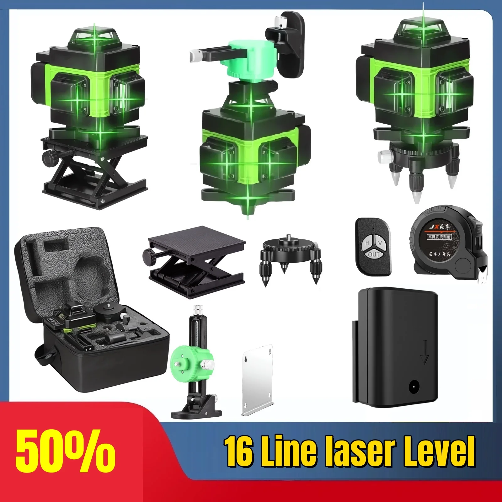 4D 16-линейный профессиональный 360 ° Самовыравнивающийся горизонтальный и