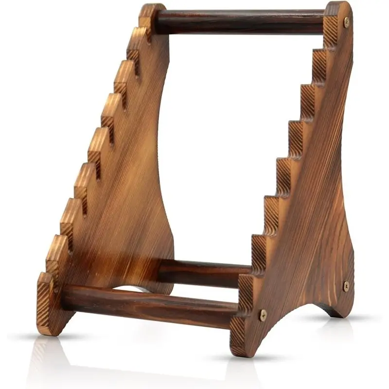 Фото Подставка-держатель для коллекционных ножей B97A-Wood с фиксированным лезвием, блок для ножей, вместимость до 8 ножей №1
