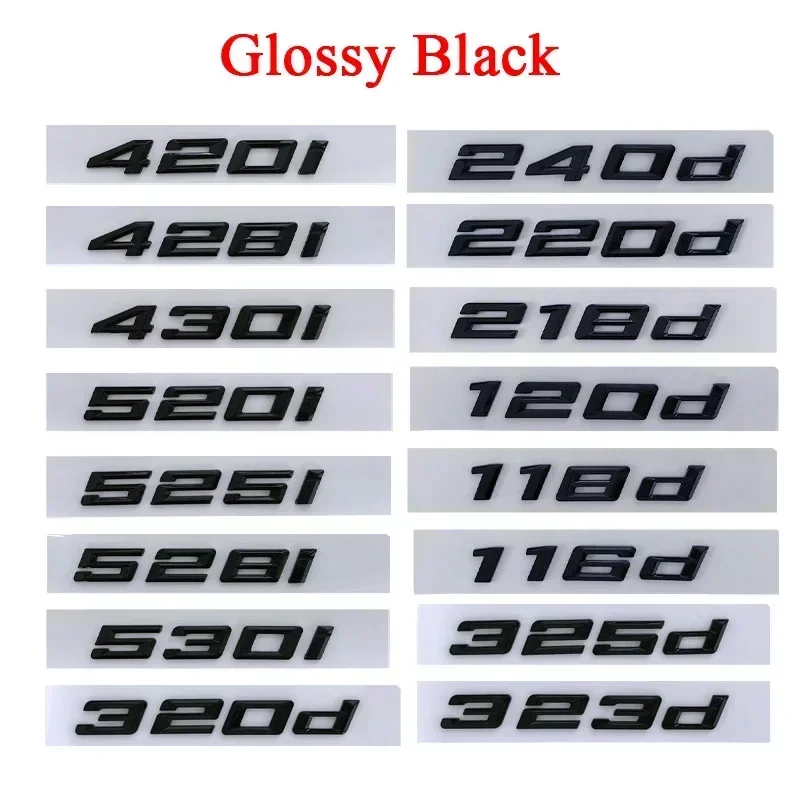 

3D буквы ABS для логотипа автомобиля BMW 118d 220d 316d 318d 320d 330d 340d 420d 530d логотип E90 E92 F30 G20 наклейки аксессуары для багажника