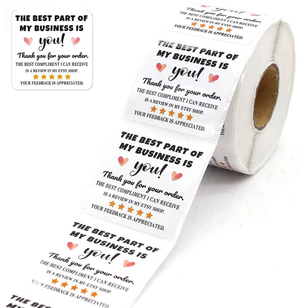 

100-500 шт. лучшая часть моего бизнеса-это клейкие стикеры. Спасибо за ваш заказ, стикер, обратная связь, товар в упаковке