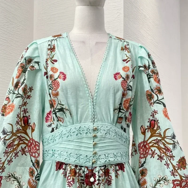 Сине-зеленая элегантная новая модная стильная винтажная одежда с длинным