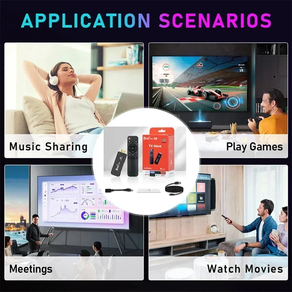 TV98 RK3228A Smart TV Stick Android 7.1 2.4G/5G двухдиапазонный WIFI 4K HD 8 ГБ/16 ГБ медиаплеер