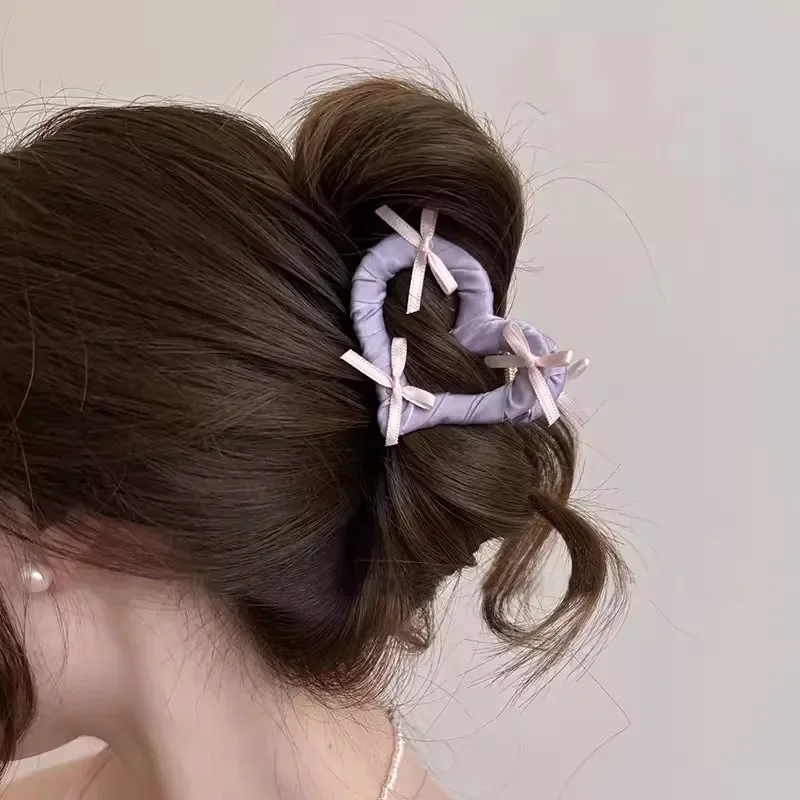 Модные металлические разноцветные заколки для волос в форме сердца с вырезами и