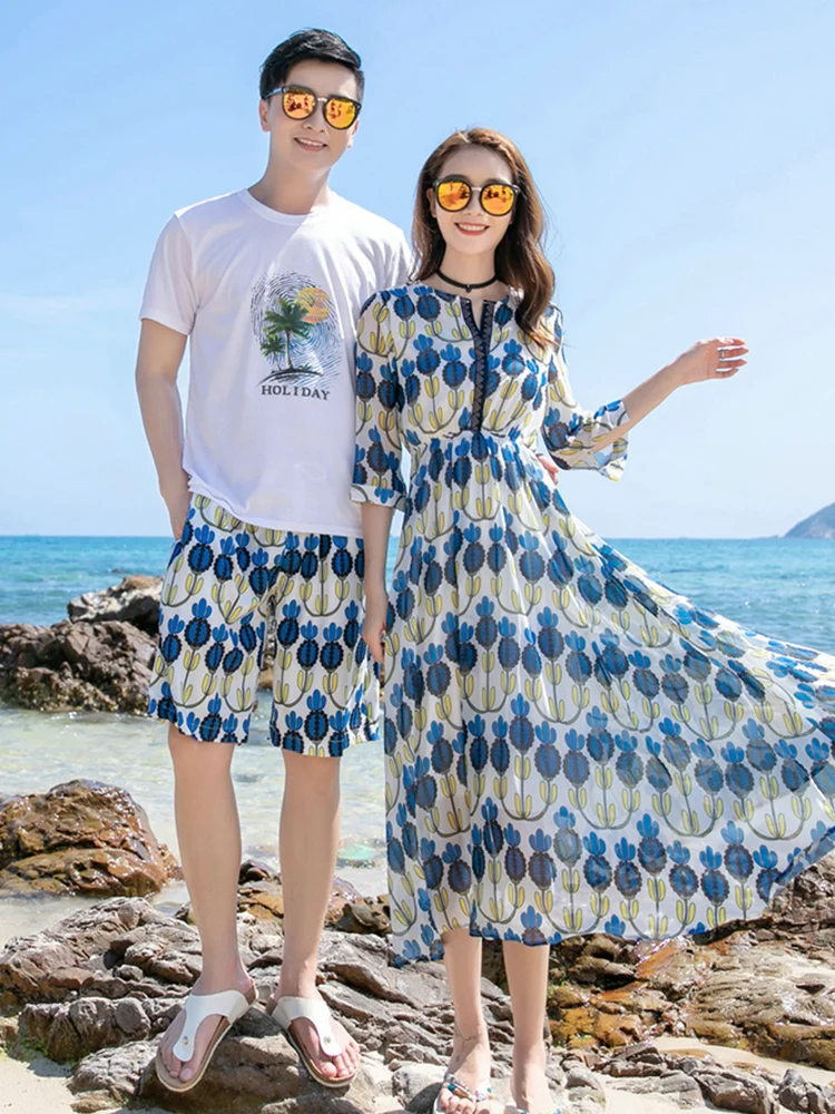 Отдых на море пара летняя одежда женская пляжная юбка этнический Sle Sanya дорожный