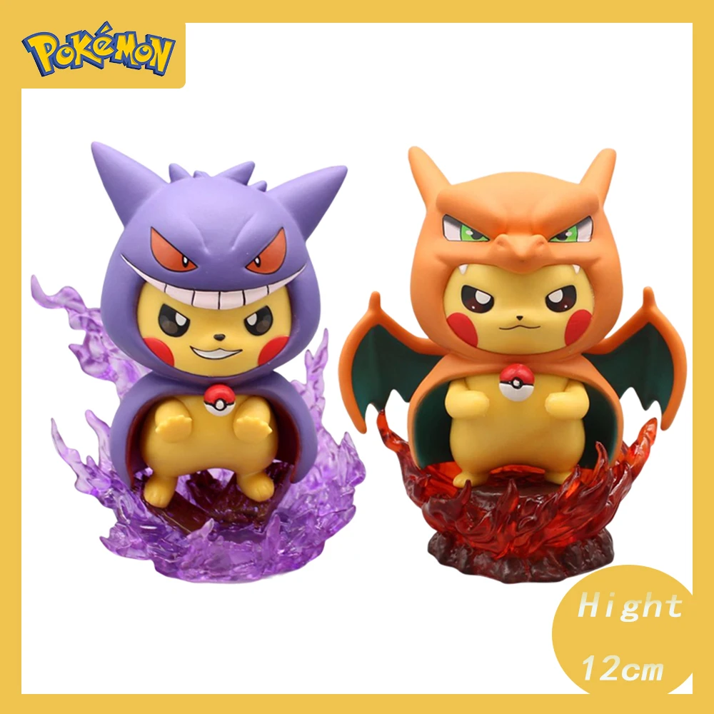 

Аниме Фигурка покемона 12 см, персонажи Пикачу, Gengar Charizard GK, симпатичная статуя из ПВХ, аниме фигурка, кавайная модель, украшение, игрушка в под...
