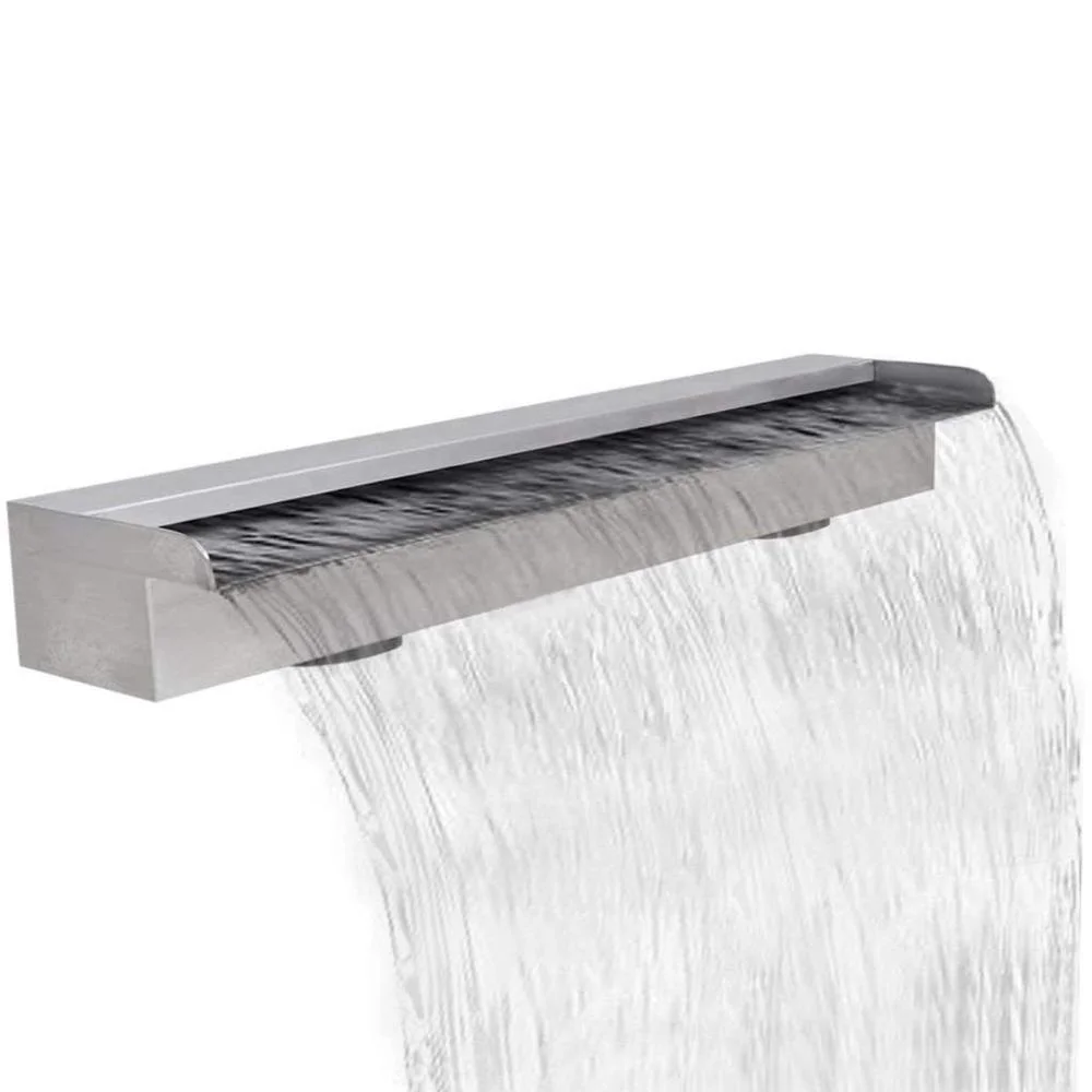 

Stainless Steel Fountain Garden Outdoor Waterfalls Pool Fountain, Rectangular