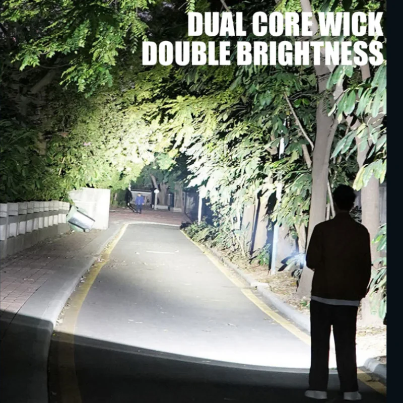 Portable Mini High Light Flashlight Power Bank  2 In 1 Waterproof Ultra Bright Torch USB Rechargeable Powerful Lamp Flashlight