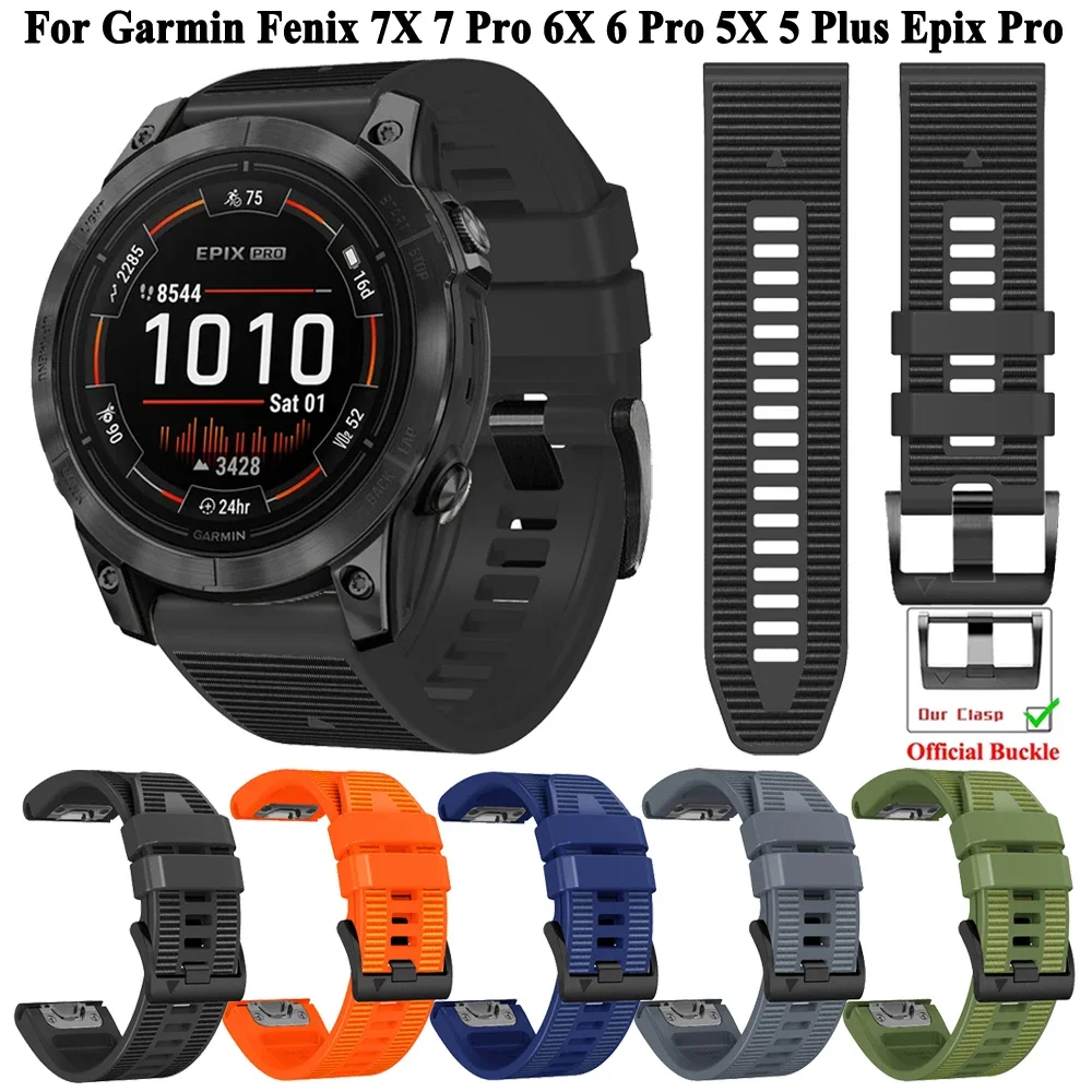 Холщовый силиконовый ремешок для часов Garmin Epix Pro Gen 2 Descent Mk3i 51 Mk2i Fenix 7X 6 6X 5X Plus Quickfit