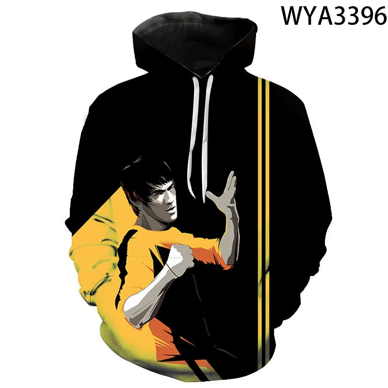 

2023 New Fashion Sweatshirts Men Women Bruce Lee Hoodies 3D Printed Hoodie Casual Long Sleeve Streetwear