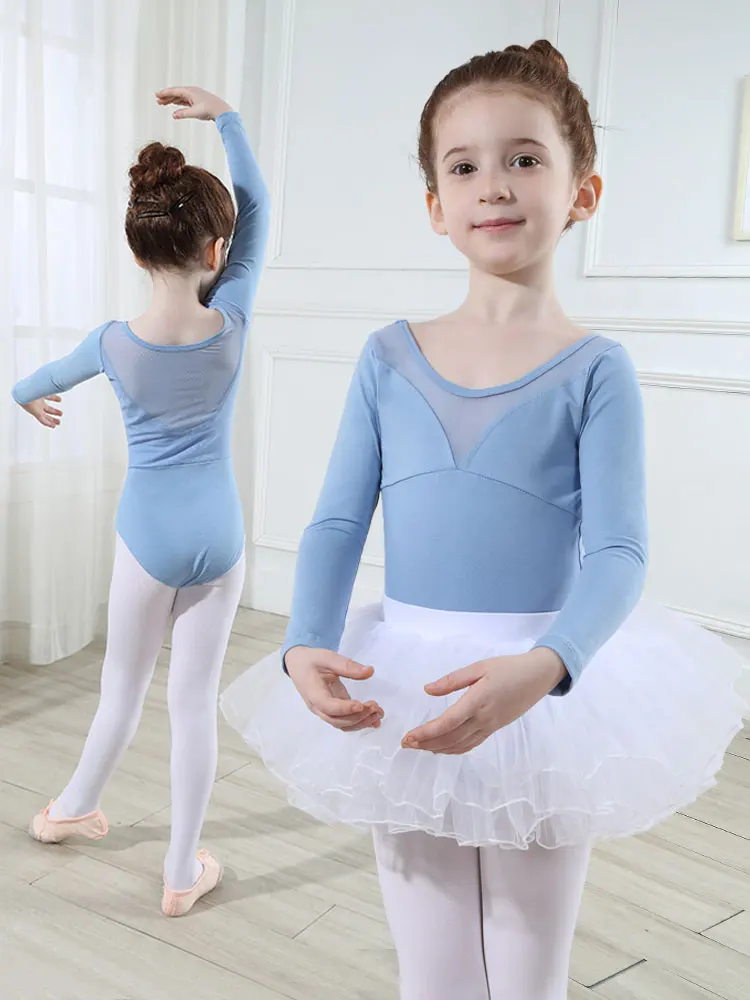 

Long Sleeve Girl Ballet Dance Dress Kids Girl Ballerina Tutu Dancewear Dresses Child Swan Lake Costume Child Gymnastics Leotard