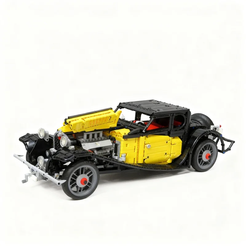 Фото 3627 деталей MOC Bugatti 50T: Техническая модель-конструктор, Рождественский подарок, Игрушка, Креативная идея для самостоятельной сборки, Кирпичики для детей №4