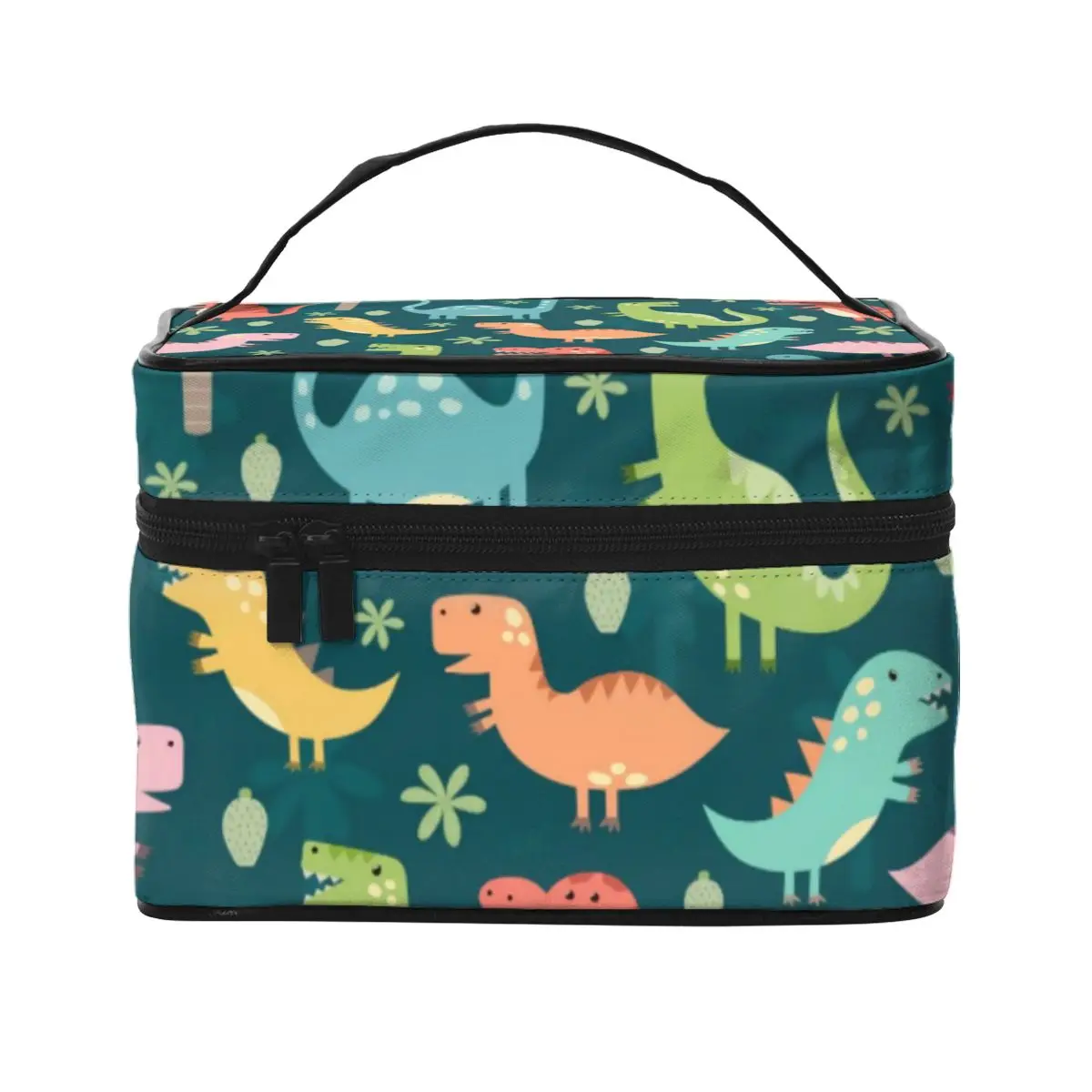 

Cute Colorful Dinosaurs Cosmetic Bags Tyrannosaurus Rex Dinosaur Capri Multi-purpose Storage Organizers Daily Girl Makeup Bag