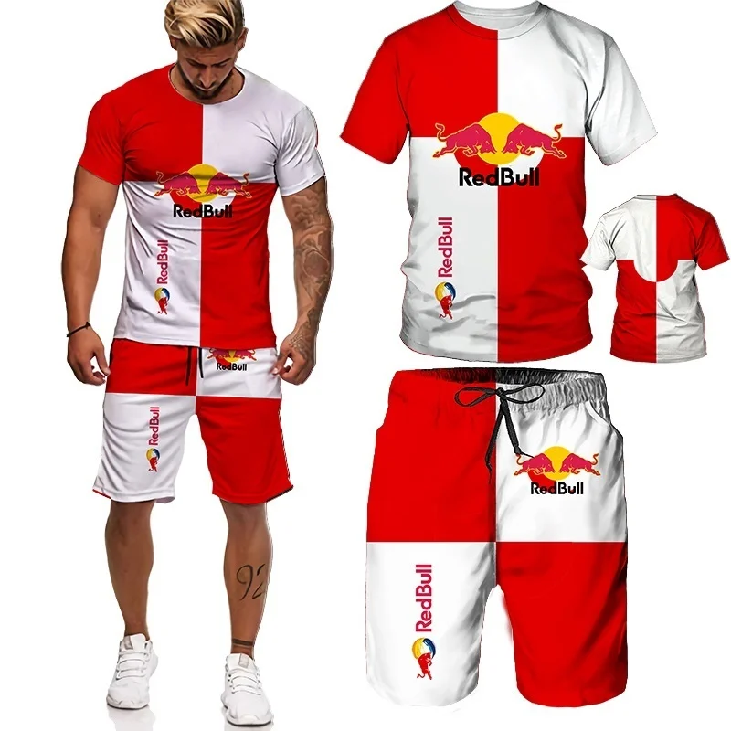 New 3D Printed Oversized T-shirt Shorts Set For Men Sports Jersey Punk Tops Suit Novelty Comfortable Breathable Leisure Clothes |