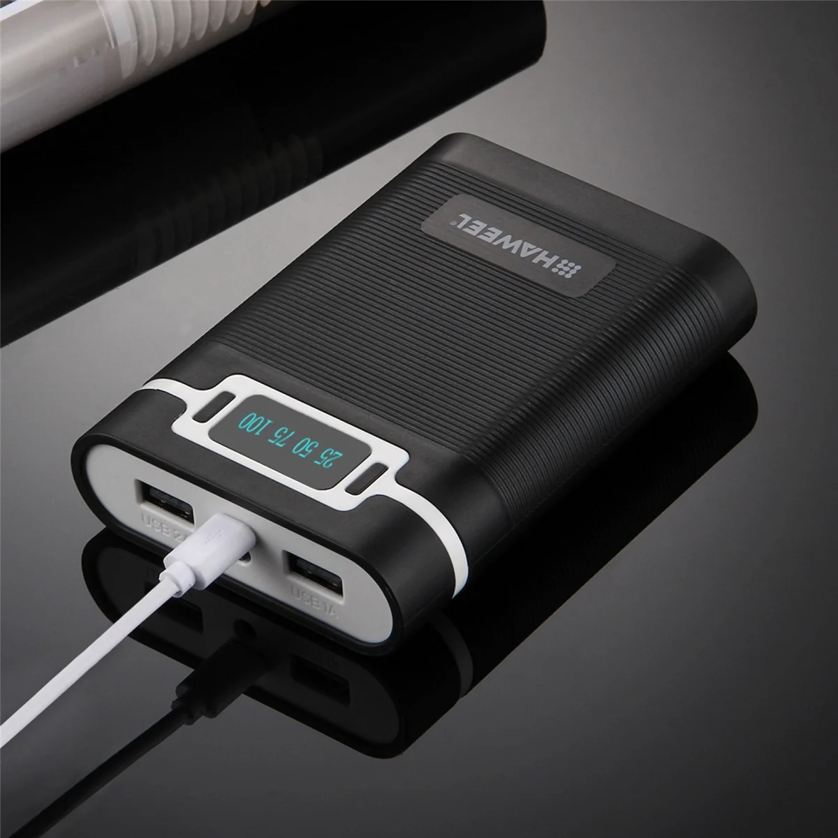 Аккумулятор HAWEEL DIY 4X 18650 (не входит в комплект) Power Bank емкостью 10000 мАч с 2 USB-выходами