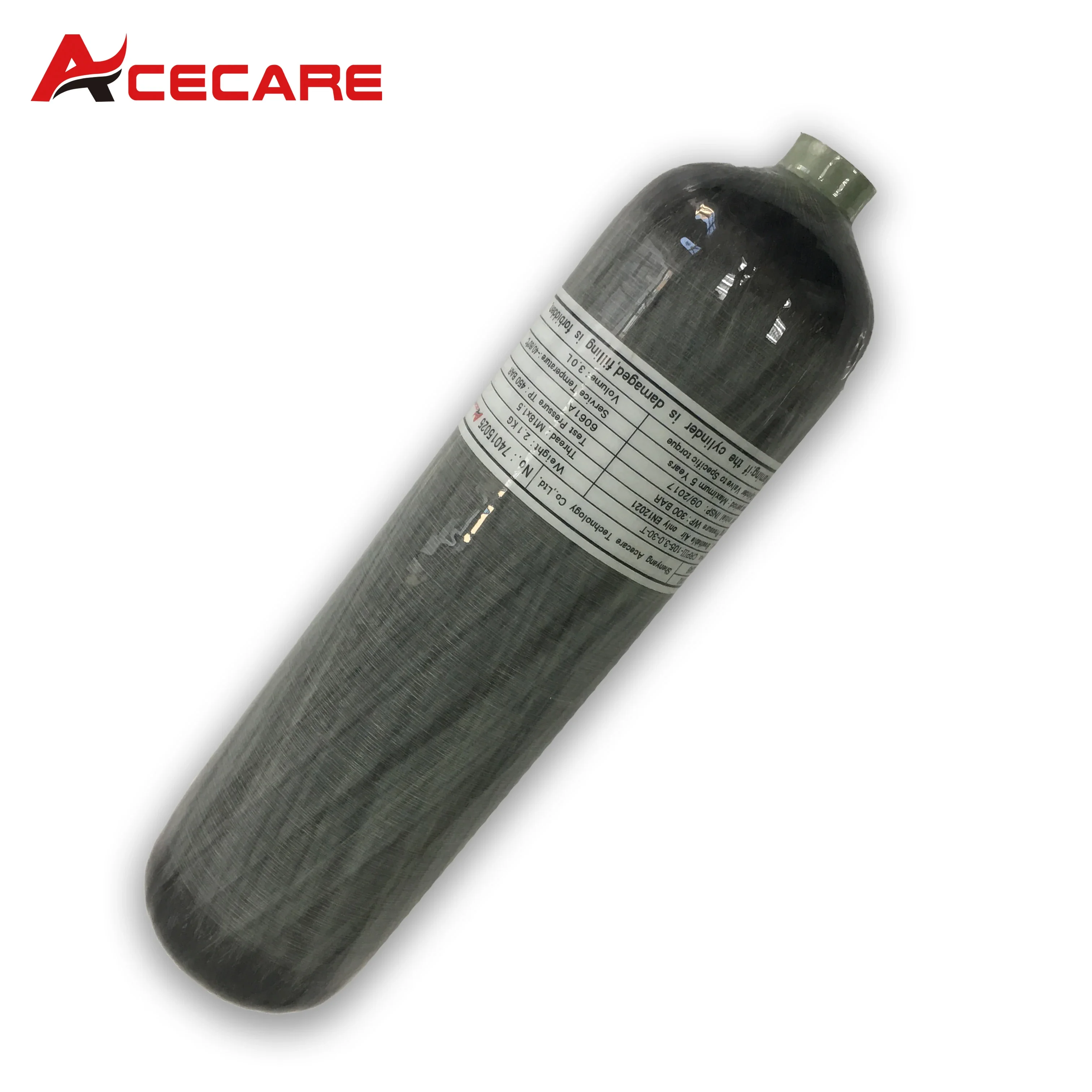 Acecare 4500PSI 300Bar 3L Цилиндр из углеродного волокна Воздушный бак высокого давления HPA