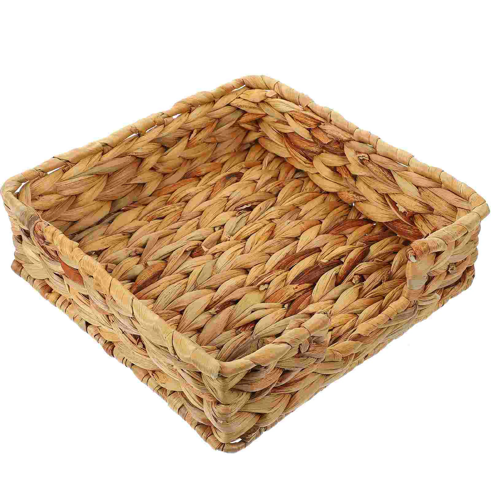 

Basket Storage Holder Woven Wicker Tray Napkin Towel Rattan Baskets Bin Box Tissue Bread Guest Hyacinth Candy Snack Paper