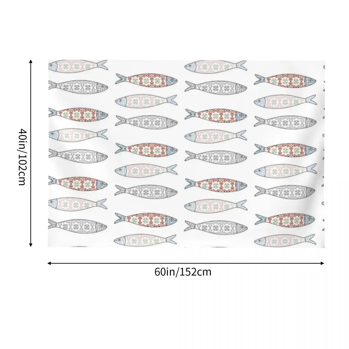Традиционная португальская икона. Цветные сардиницы с типическими узорами