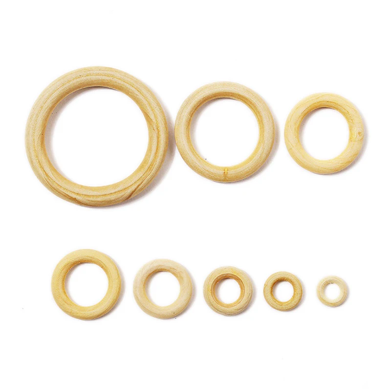 

5pcs 50mm Macrame Wooden Rings Natural Rings Without Paint Smooth Unfinished Wood Circles for Craft DIY Ring Pendant Connectors