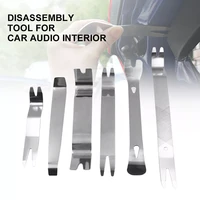 6pcs trim removal tool set car trim puller kit steel pry tools for door panel audio stereo terminal fastener remover